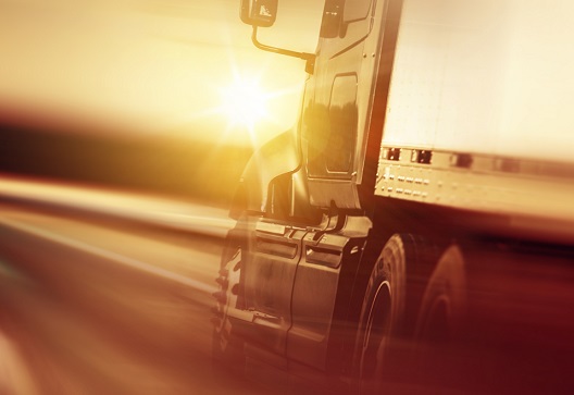 commercial truck on the road